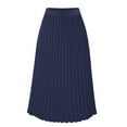thumbnail image 1 of PBFRDSJ Pleated Skirts for Women Summer Chiffon Elastic High Waist Ankle Length Skirts Swing A-Line Midi Skirt, 1 of 3