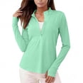 thumbnail image 1 of PBFRDSJ Quarter Zip Pullover Women Long Sleeve UPF 50+ Golf Tennis Shirts UV Protection Lightweight Hiking Rash Guard Tops, 1 of 9