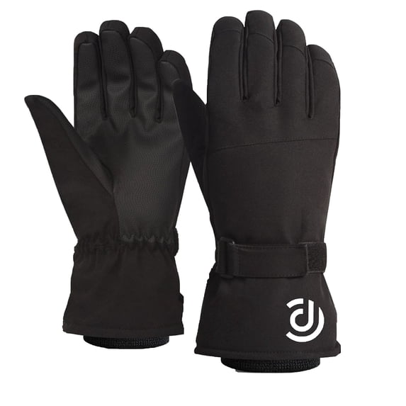 PBFRDSJ Warm Ski Gloves for Men Waterproof Windproof Plush Lined Warm Winter Outdoor Snowboarding Cycling Gloves