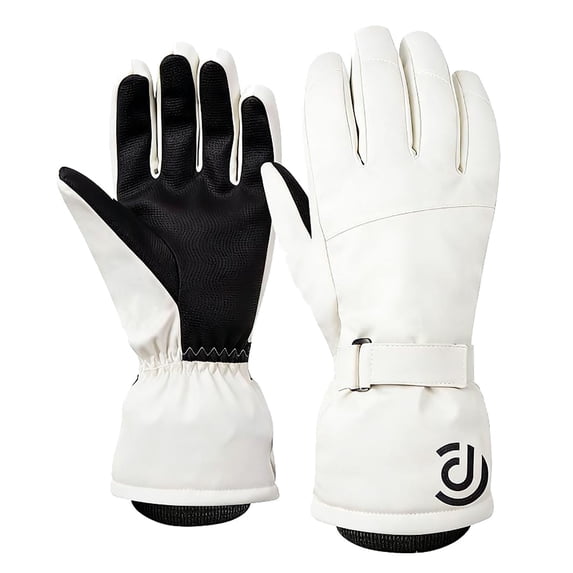 PBFRDSJ Warm Ski Gloves for Men Waterproof Windproof Plush Lined Warm Winter Outdoor Snowboarding Cycling Gloves