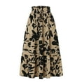 thumbnail image 1 of PBFRDSJ Women Flowy Long Skirts Summer Pleated Elastic High Waisted Casual Maxi Skirts Trendy Floral A Line Beach Skirt, 1 of 5