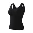 thumbnail image 1 of PBFRDSJ Women's Lace Camisole Tank Top Seamless Tummy Control Compression Shapewear Camisoles V Neck Ribbed Slim Fitted Tops, 1 of 5