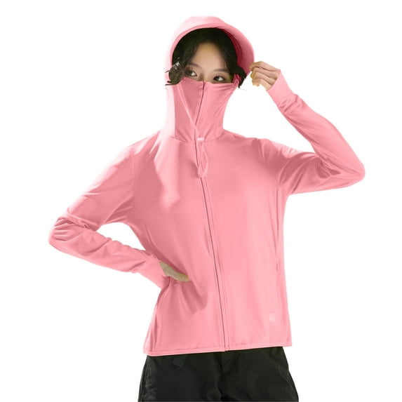 PBFRDSJ Women's UPF 50+ Sun Protection Hoodie Jacket Lightweight UV Long Sleeve Hoodie for Travel Hiking Outdoor