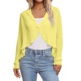 thumbnail image 1 of PBFRDSJ Women's Y2K Open Front Cardigan Textured Lettuce Trim Long Sleeve Loose Streetwear Chiffon Cover Up, 1 of 7