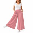 thumbnail image 1 of PBFRDSJ Women's Y2k Baggy Palazzo Wide Leg Pants Casual High Waisted Solid Pants for Lounge Wear, 1 of 6