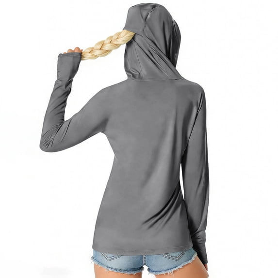 PBFRDSJ Women's Yoga Sports Jackets Lightweight Slim Fit Full Zip Hoodie Athletic Jacket Long Sleeve UV Workout Tops