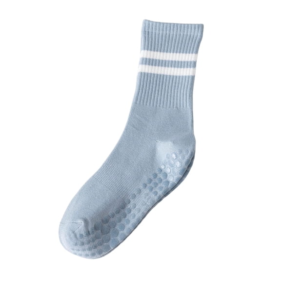 PBFRDSJ Womens Pilates Grip Socks Skin Friendly Elastic Ribbed Mid Calf Yoga Socks for Barre