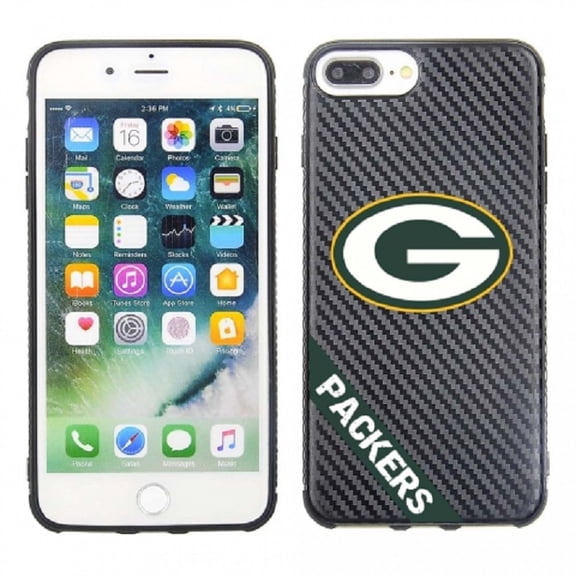 PBG NFL Green Bay Packers Carbon Fiber Case for iPhone 8 +, 7 +, 6 + & 6S + (5.5")