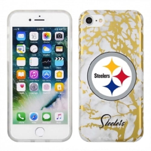 PBG NFL Pittsburgh Steelers White Marble for iPhone SE (2022-20) 8, 7, 6 & 6S (4.7")
