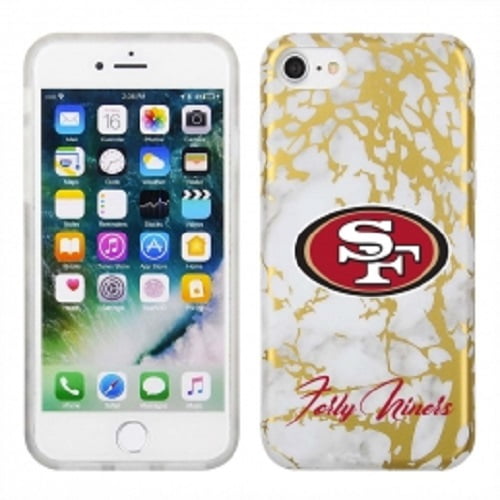 PBG NFL San Francisco 49ers White Marble for iPhone SE (2022-20) 8, 7, 6 & 6S (4.7")