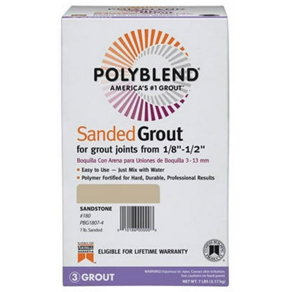 PBG1227-4 7-Lb. Polyblend Linen #122 Sanded Grout - Quantity 1