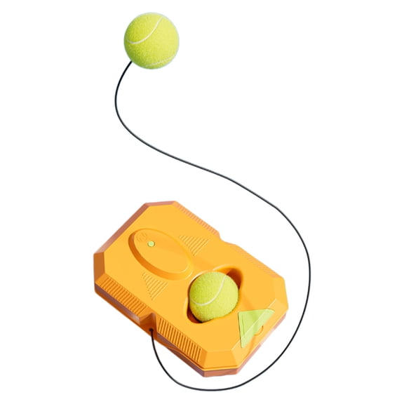 PBIYXQC Tennis Rebound Trainer with String Ball, Weighted Base Portable Self Practice Tennis Equipment for Outdoor Indoor Workout Sports Training Orange-B