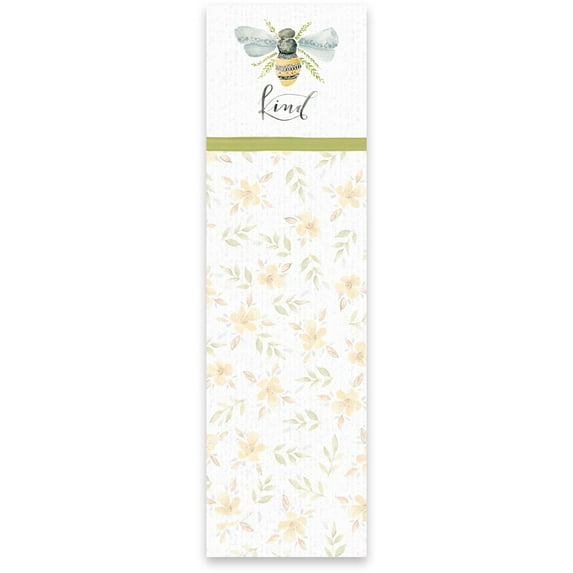 PBK Bee Kind Magnetic Paper Notepad List with Watercolor Bee Design and "Kind" Sentiment