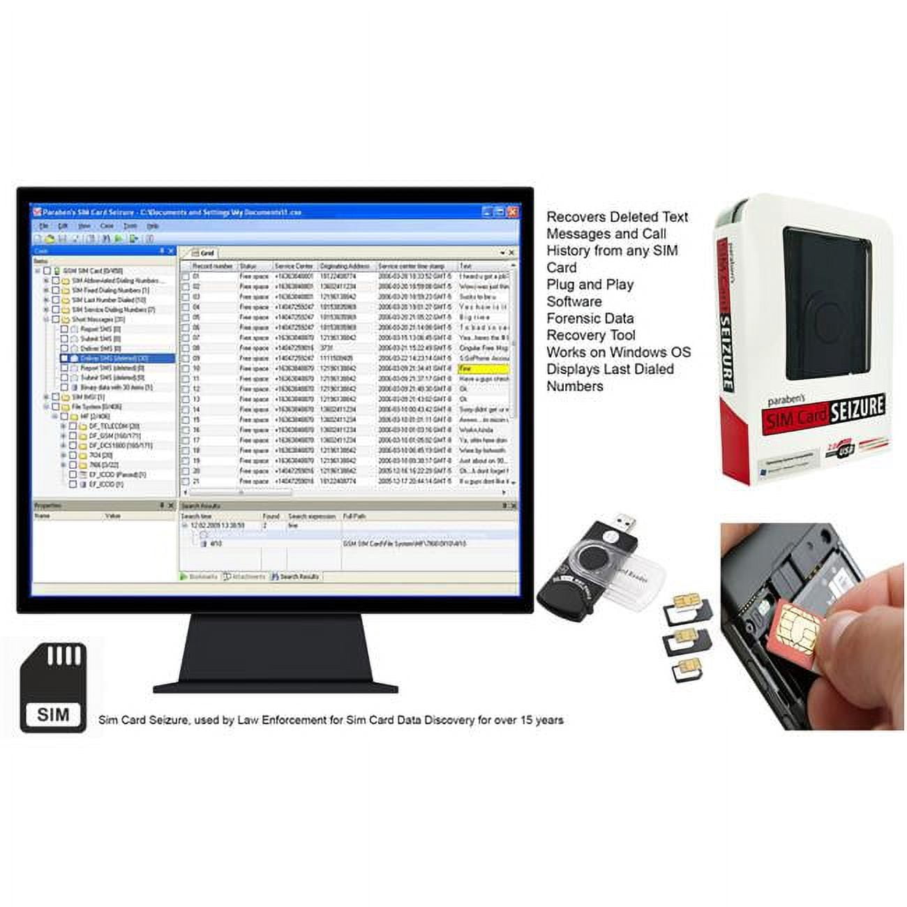 Sim Card Call/text Data SIM Card Seizure Recover Deleted Text Messages Call Logs from SIM Cards ...