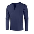 thumbnail image 1 of PBNBP Linen Shirts for Men 2023,Mens Long Sleeve Henley Shirt Cotton Linen Beach Yoga Loose Fit Henleys Tops Baggy Casual Hippie V Neck T Shirts, 1 of 8