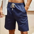 thumbnail image 1 of PBNBP Linen Shorts for Men 2023,Linen Shorts for Mens Casual Classic Fit 11 Inch Inseam Elastic Waist Shorts Workout Sweatpants Beach Swim Crop Shorts, 1 of 6