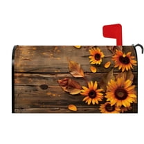 Pbobriich Sunflower Mailbox Covers Magnetic Standard Size 18x21,Brown