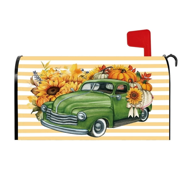 Pbobriich Fall Flower Mailbox Covers Magnetic Standard Size 18x21