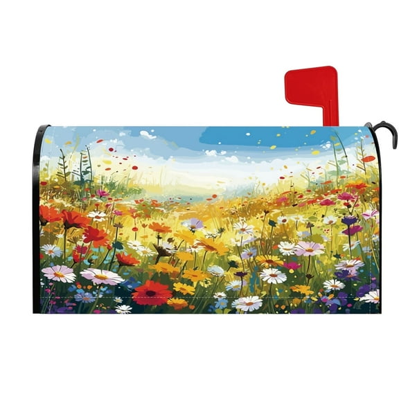 Pbobriich Dasiy Flower Mailbox Covers Magnetic Standard Size 18x21