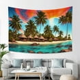 thumbnail image 1 of PBOBRIICH Tropical Tapestry Wall Hanging,Sunset Beach Ocean Palm Tree Tapestries for Dorm Living Room Bedroom Decor, 1 of 5