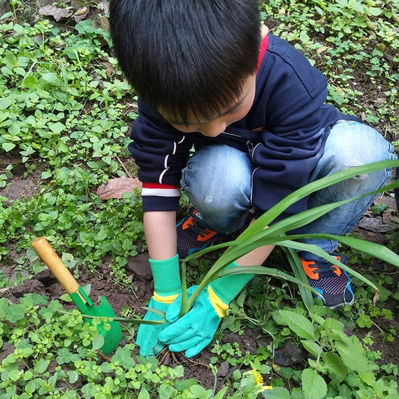 PBPBOX 1 Pair Kids Yard Garden Gloves Multi Reusable Protective Barrier for DIY Tools in Outdoor Activities