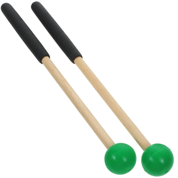 PBPBOX 1Pairs Green Marimba Drumsticks Tongue Drum Mallets Performance Percussion Sticks