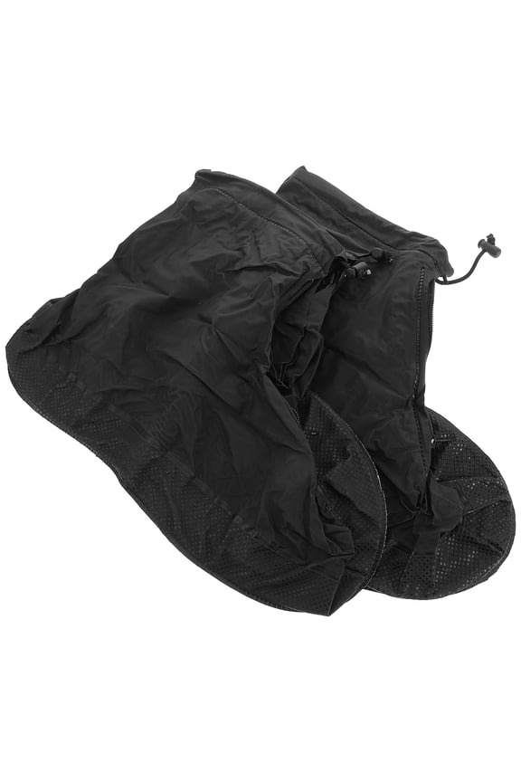 1 Pair Protective Rain Boots Overshoes PVC Black Nonslip For Adults