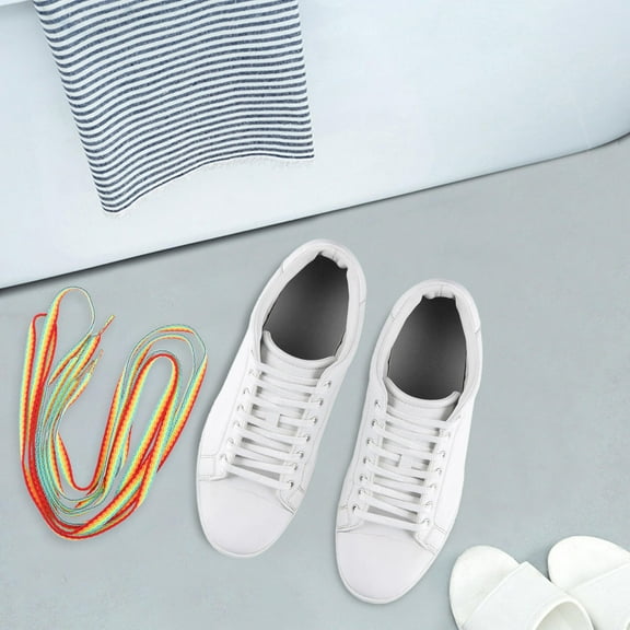 PBPBOX 1 Pair Rainbow Shoelaces Decorative Sports Laces for Sneakers for New Year Celebration