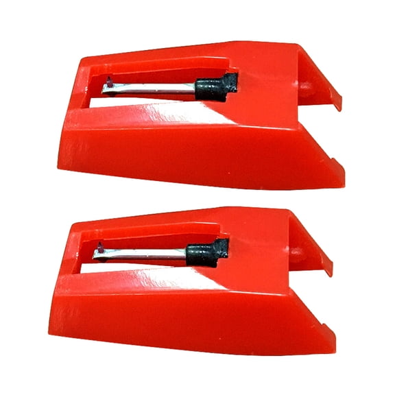 PBPBOX 1Pair Red Gramophone Stylus Needle Replacement with Aluminum Arm and Superior Sound Quality
