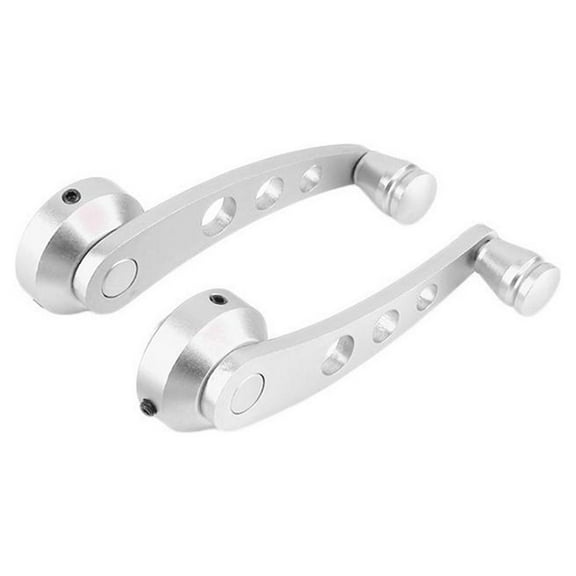 PBPBOX 1 Pair Replacement Window Cranks for Car Interior Upgrade Aluminum Silver