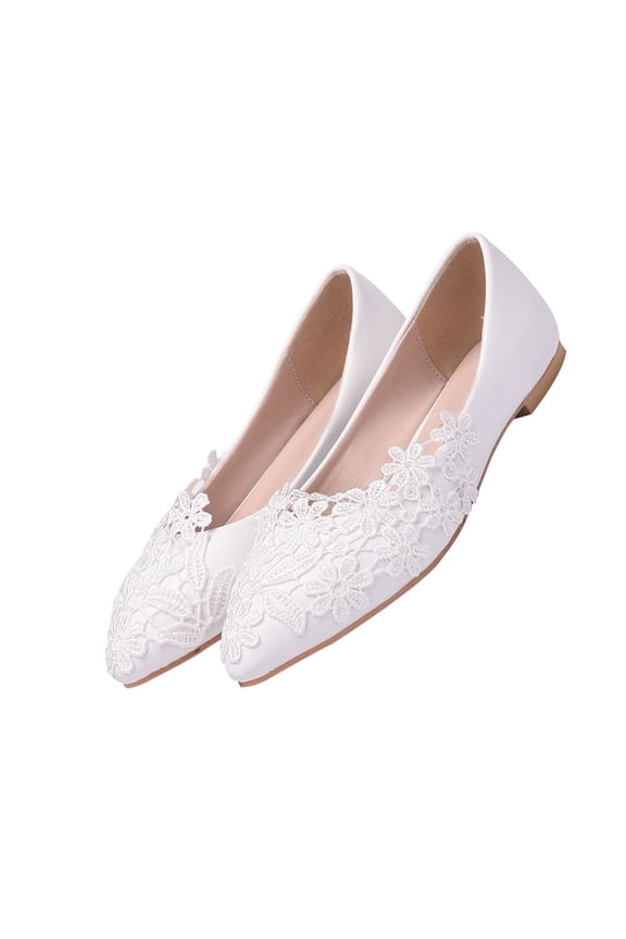1 Pair Wedding Shoes for Bride PU Casual Shoes Comfort