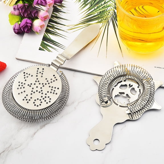 PBPBOX 1 Pc Stainless Steel Strainer for Cocktails Stainless Steel Filter Shaker for Adults