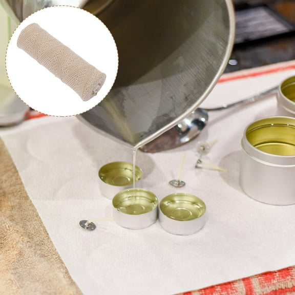 PBPBOX Candle Wick for Candle Making Cotton Beige Wick Compatible with Beeswax and Paraffin