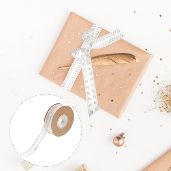 PBPBOX White Wrapping Ribbon for Crafts and DIY Decoration with No Fraying Ends