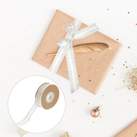 PBPBOX Gift Wrap Ribbon White for Crafts DIY Decorations and Wedding Flower Wrap