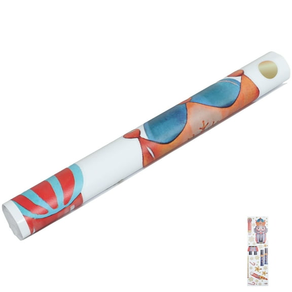 PBPBOX Nutcracker Wall Stickers Christmas Design Multi PVC 1 Set Winter Decor for Doors