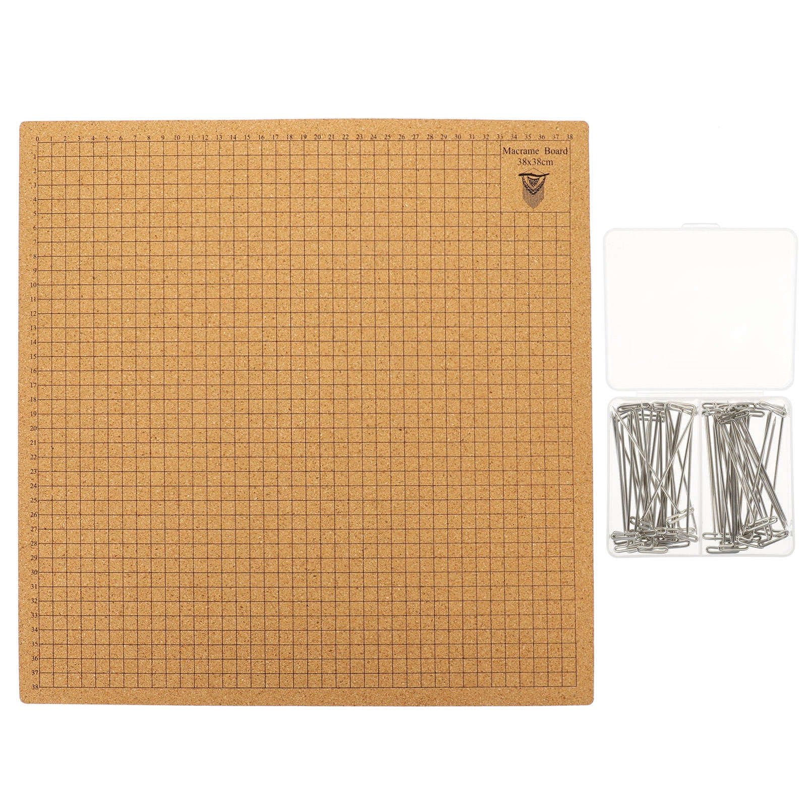 PBPBOX Knotting Board with T Pins Light Brown 1 Set Craft Board for Beginners