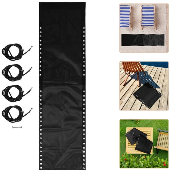 PBPBOX 1 Set Outdoor Lounge Chair Replacement Fabric Kit Easy Installation Rope Upgrade