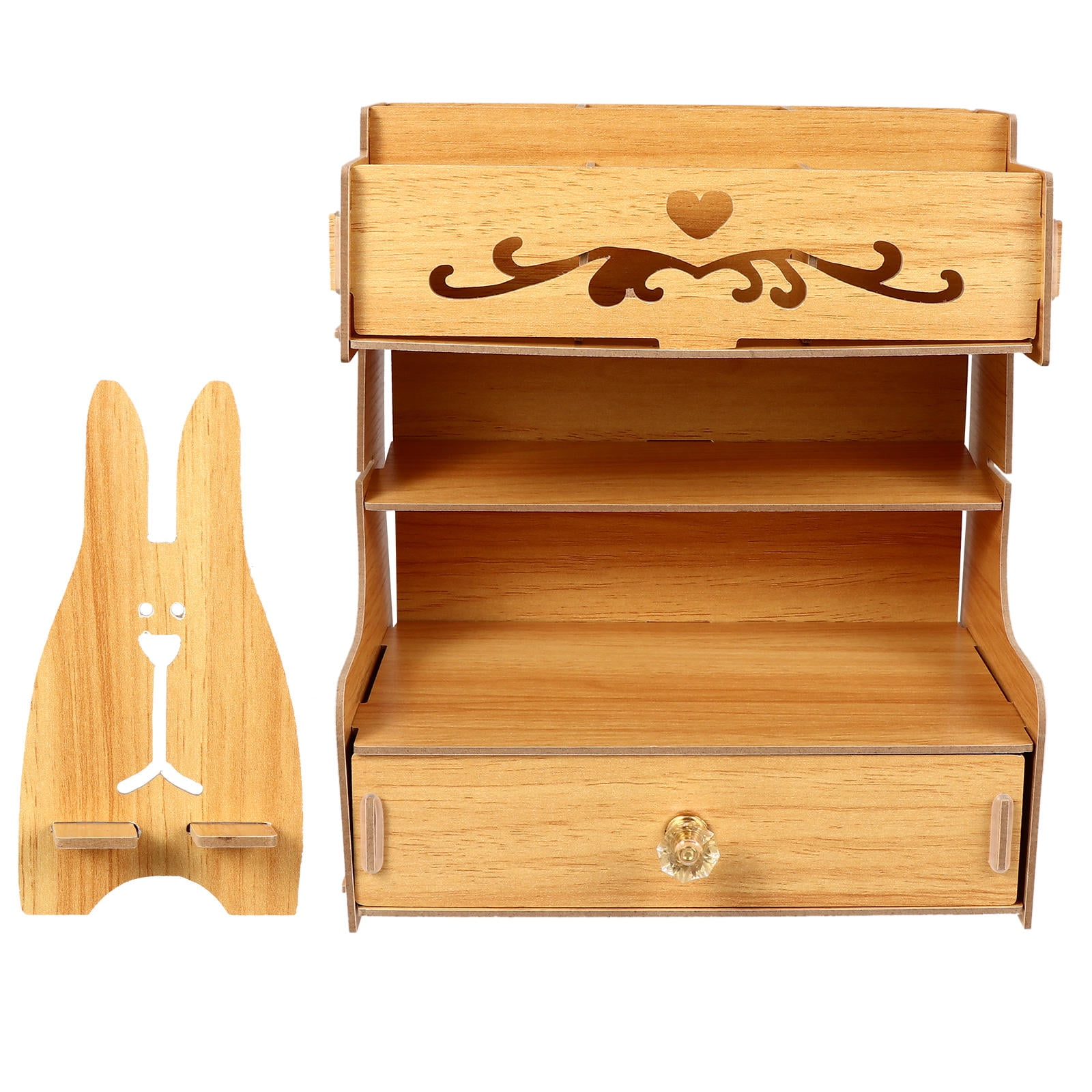 Gallery Detail: Pbpbox 1 Set Rectangular Wood Organizer Multi Functional Storage Unit