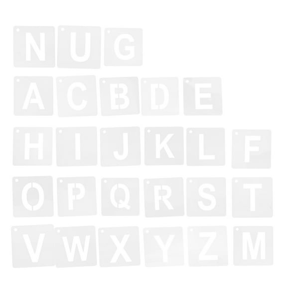 PBPBOX A-Z Letter Templates Small Stencils for Painting White Pet Portable and Easy to Clean