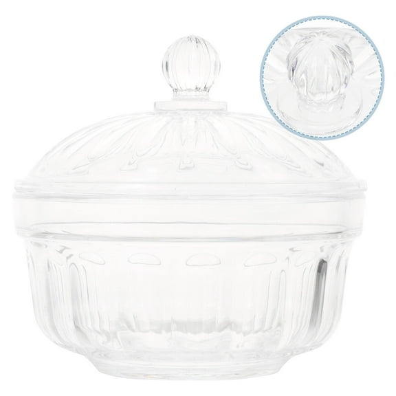 PBPBOX Clear Glass Candy Holder Decorative Jar for Party Favors and Home Storage