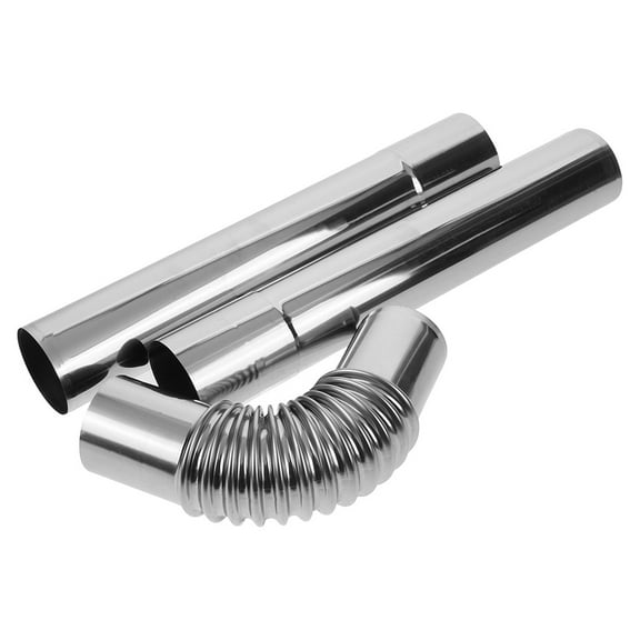 PBPBOX 1Set Stainless Steel Chimney Flue Pipe Extension for Fireplace Efficient Venting
