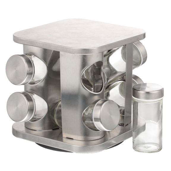 PBPBOX Spice Jar Set Stainless Steel and Glass for Kitchen and Bbq Use