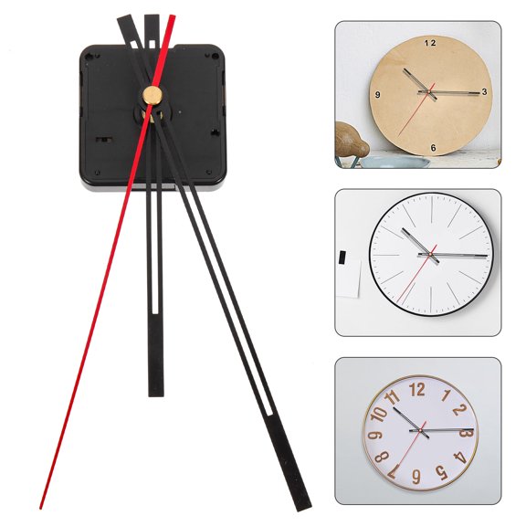 PBPBOX Mute Clock Mechanism Replacement Black Plastic for Easy Installation