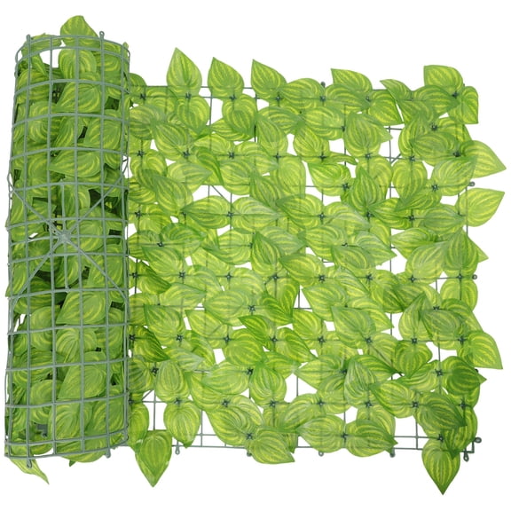 PBPBOX 1 Set of Artificial Leaves Fence Green Plastic Privacy Protection Home Decoration