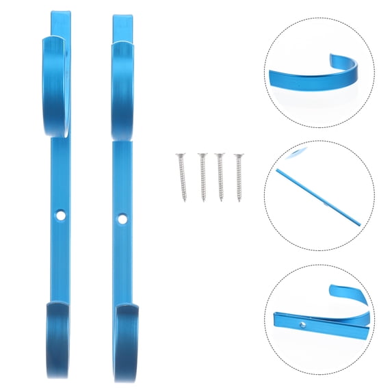 PBPBOX 1Set Metal Pool Rod Hook for Swimming Pool Cleaning Tool Storage