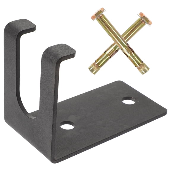 PBPBOX 1Set Household Barbell Holder in Black Steel for Indoor Gym Fitness Equipment Storage