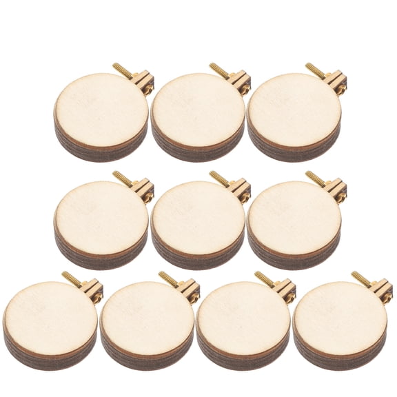 PBPBOX 10Sets Small Embroidery Circles Beige Rings for Handmade Craft Projects