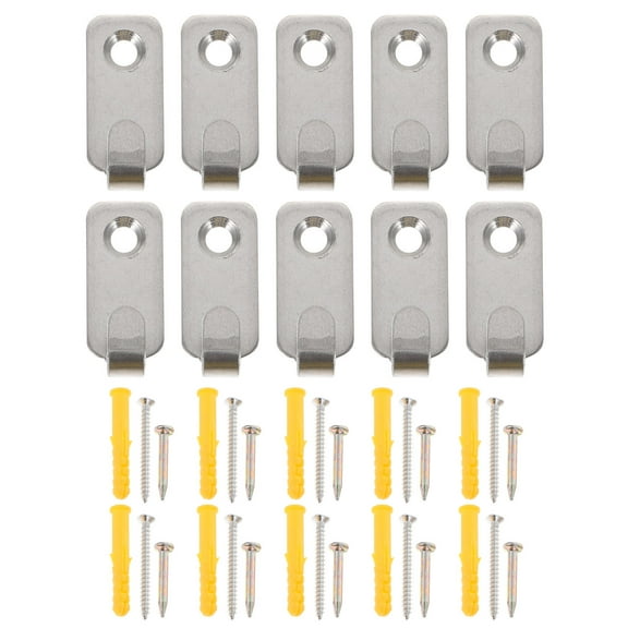 PBPBOX Heavy Duty Picture Hooks Hook Silver 10 Sets