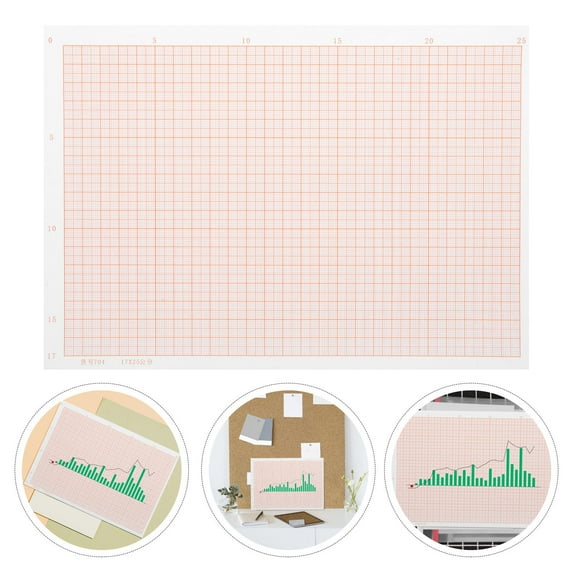 PBPBOX Pink Grid Paper for Coordinate Drawing Practical A4 Paper for ...
